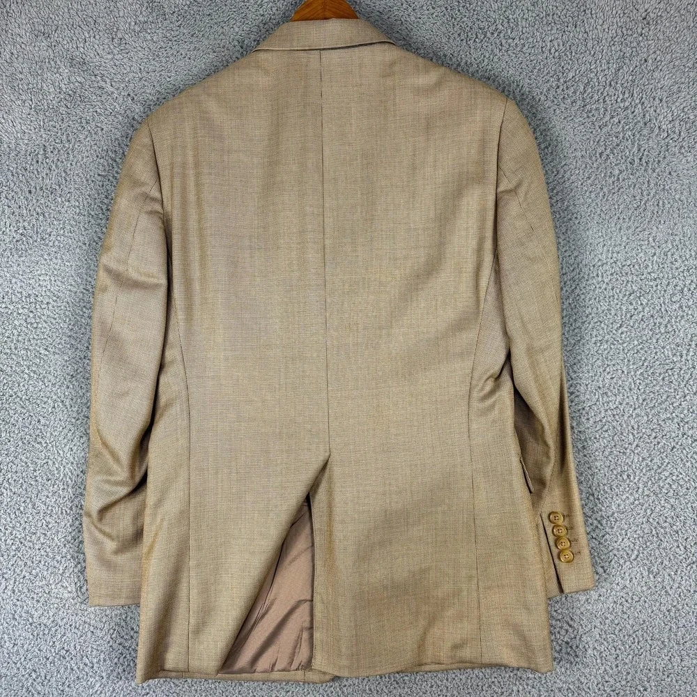 Ralph Ralph Lauren Blazer Mens 40R Brown‎ Check Wool Bamboo Rayon Sport Coat
